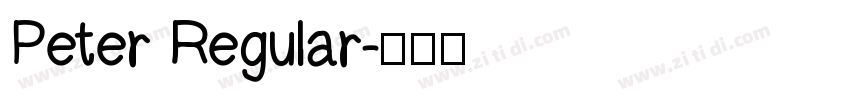 Peter Regular字体转换